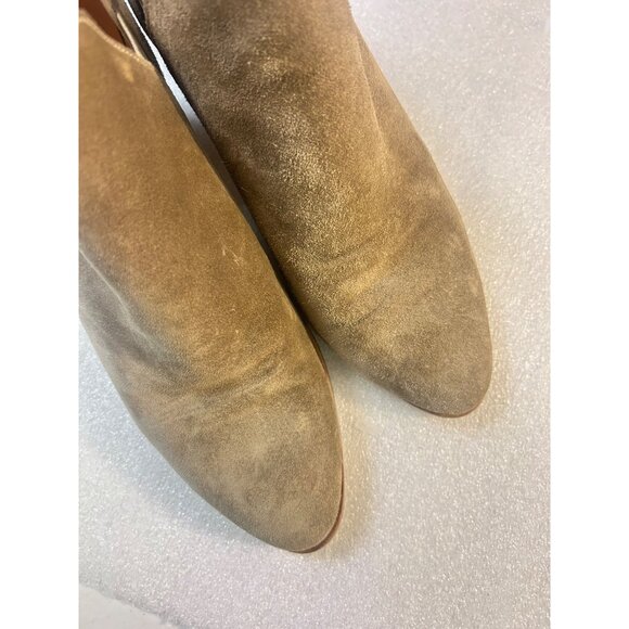 Sigerson Morrison Belin Pull On Block Heel Rubidio Gray Suede Ankle Booties 7.5 - Picture 6 of 6